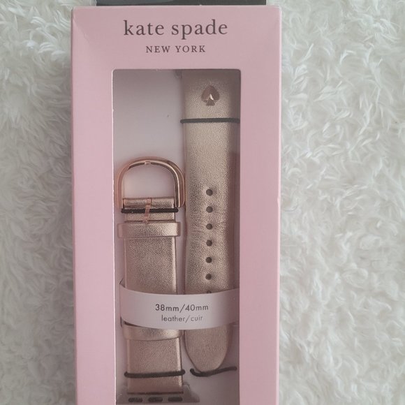 kate spade Accessories - Brand new Kate Spade New York- Metallic Rose Gold Leather- 38/40mm Band for Appl